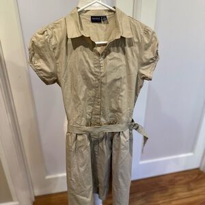 Nautica Girls School Uniform  Tan Jumpsuit- Sz XL (16)